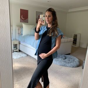 Old Navy Black Ribbed Dress